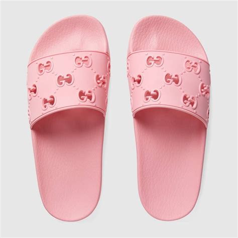 women's gucci slides pink|Gucci slides women fit.